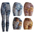 J.Ann Womens Tiger Face Seamless Long Leggings